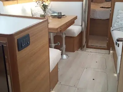 Salon of Negroni, a Elan 40.1 sailboat at Ibiza, Spain
