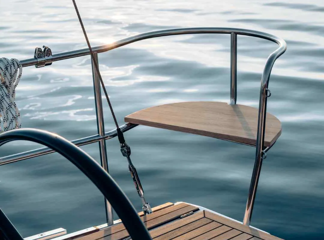 Deck of Negroni, a Elan 40.1 sailboat at Ibiza, Spain