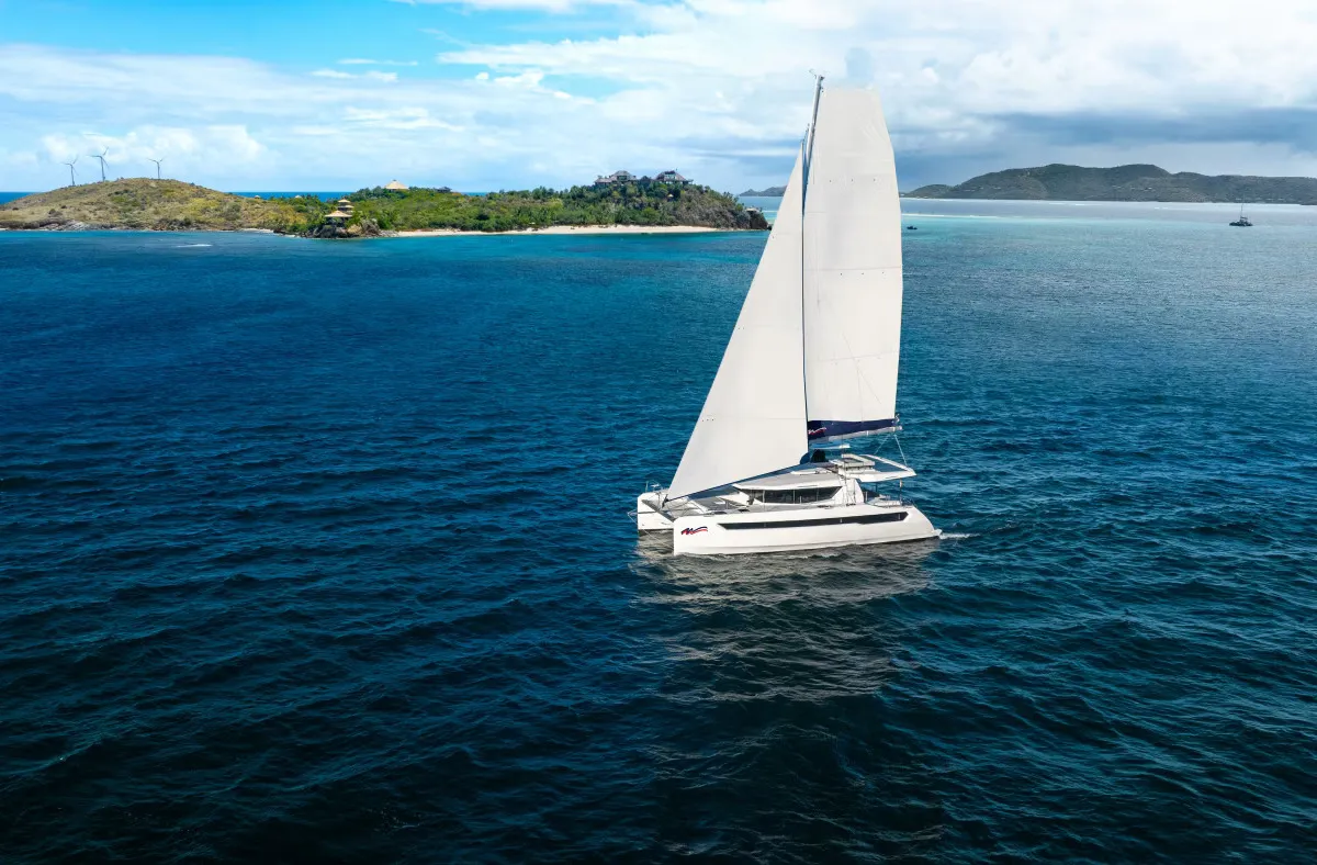 Exterior view of Moorings 5200 Exclusive Plus, a Leopard 52 catamaran at Road Town, British Virgin Islands