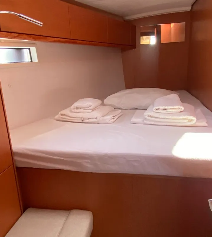 Cabin on Northberry, a Bavaria Cruiser 41 sailboat at Fethiye, Turkey