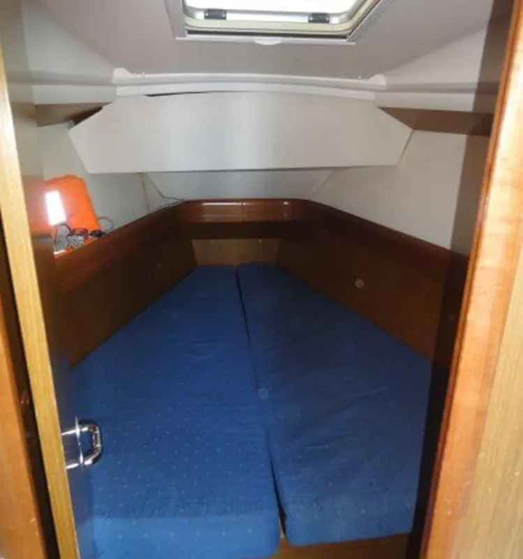 Cabin on Celeste, a Jeanneau Sun Odyssey 36i sailboat at Lavreotiki Municipal Unit, Greece