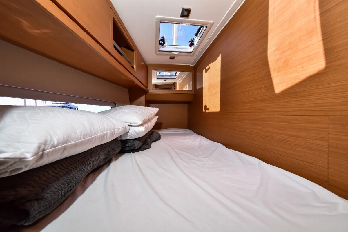 Cabin on La Familia, a Dufour 470 sailboat at Zadar, Croatia