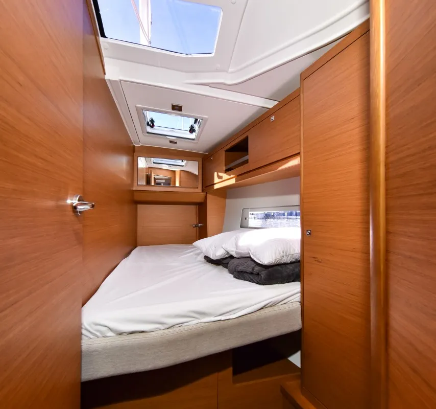 Cabin on La Familia, a Dufour 470 sailboat at Zadar, Croatia