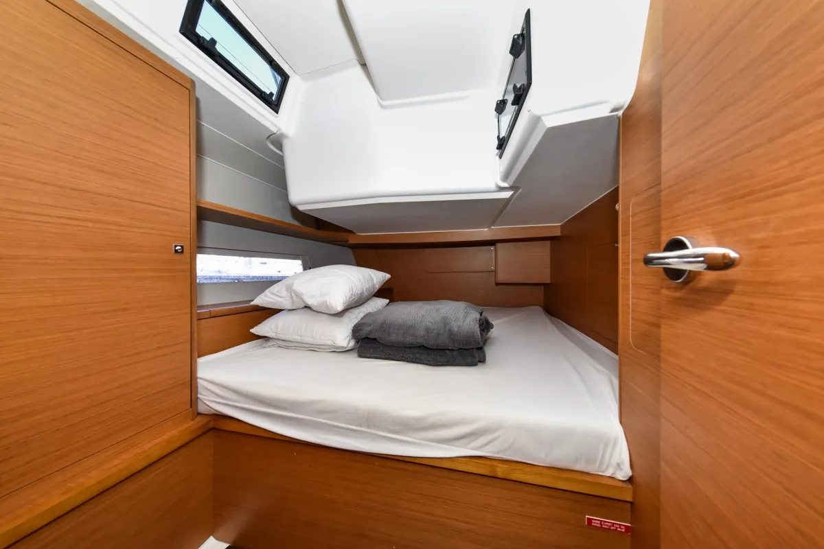 Cabin on La Familia, a Dufour 470 sailboat at Zadar, Croatia