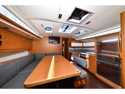 Galley of La Familia, a Dufour 470 sailboat at Zadar, Croatia