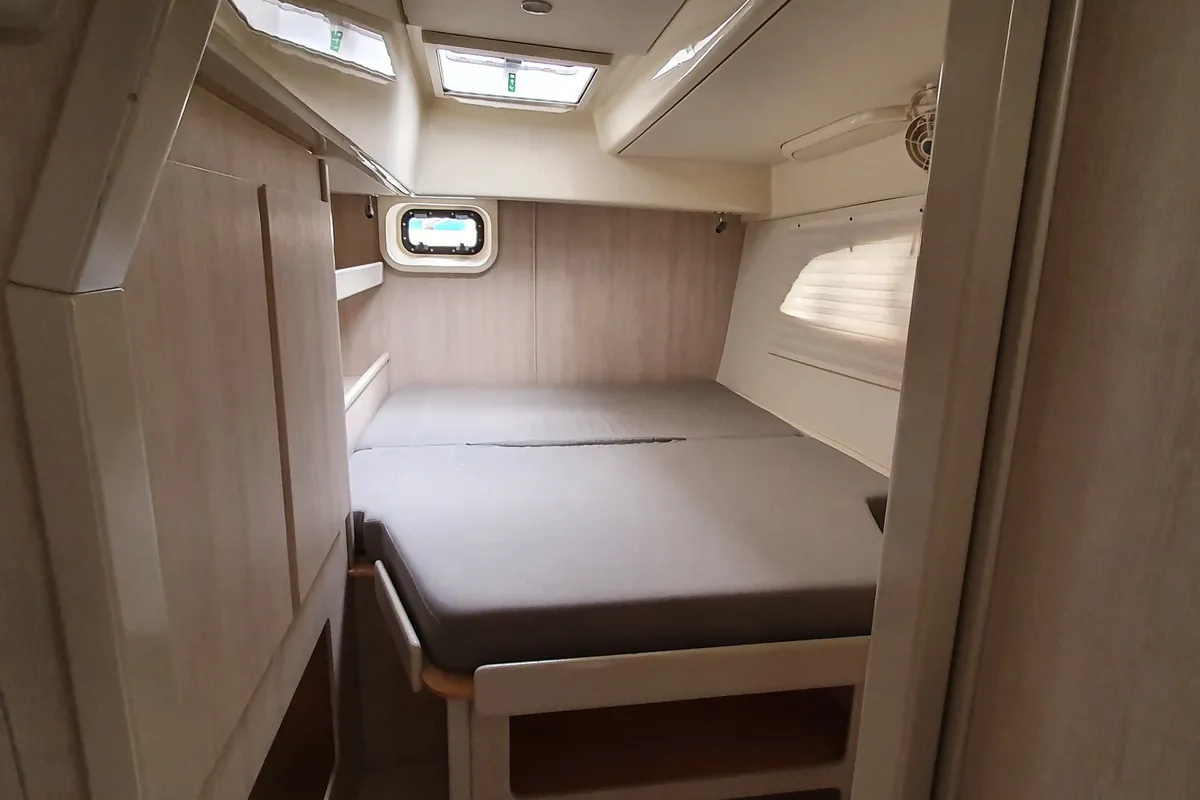 Cabin on La Luna (Radazul), a Leopard 44 catamaran at El Rosario, Spain