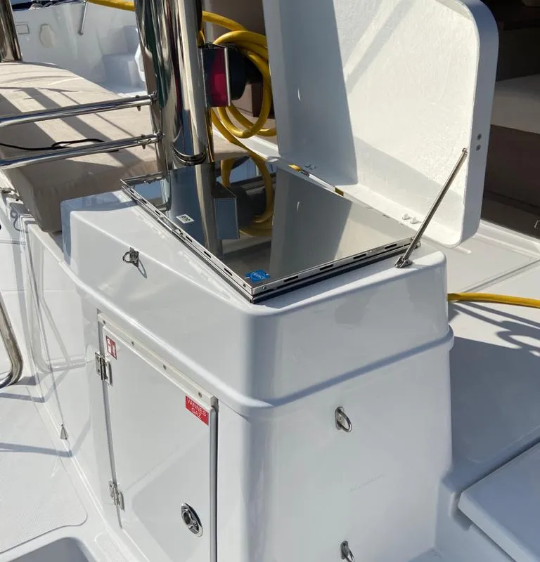 Terra, a Bali 4.8 catamaran at Olbia, Italy