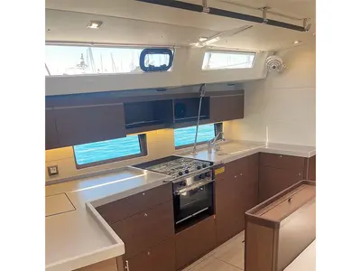 Galley of Jacob, a Beneteau Oceanis 46.1 sailboat at Athens, Greece