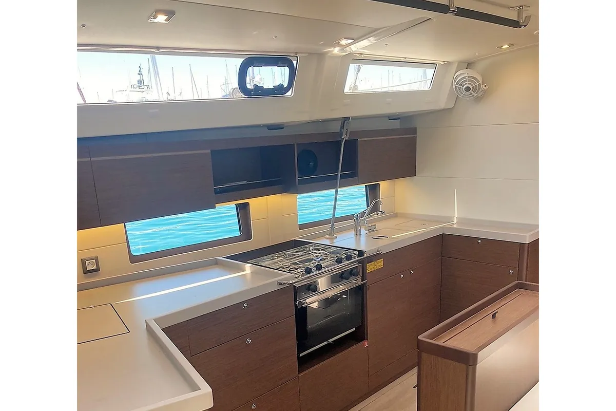 Galley of Jacob, a Beneteau Oceanis 46.1 sailboat at Athens, Greece