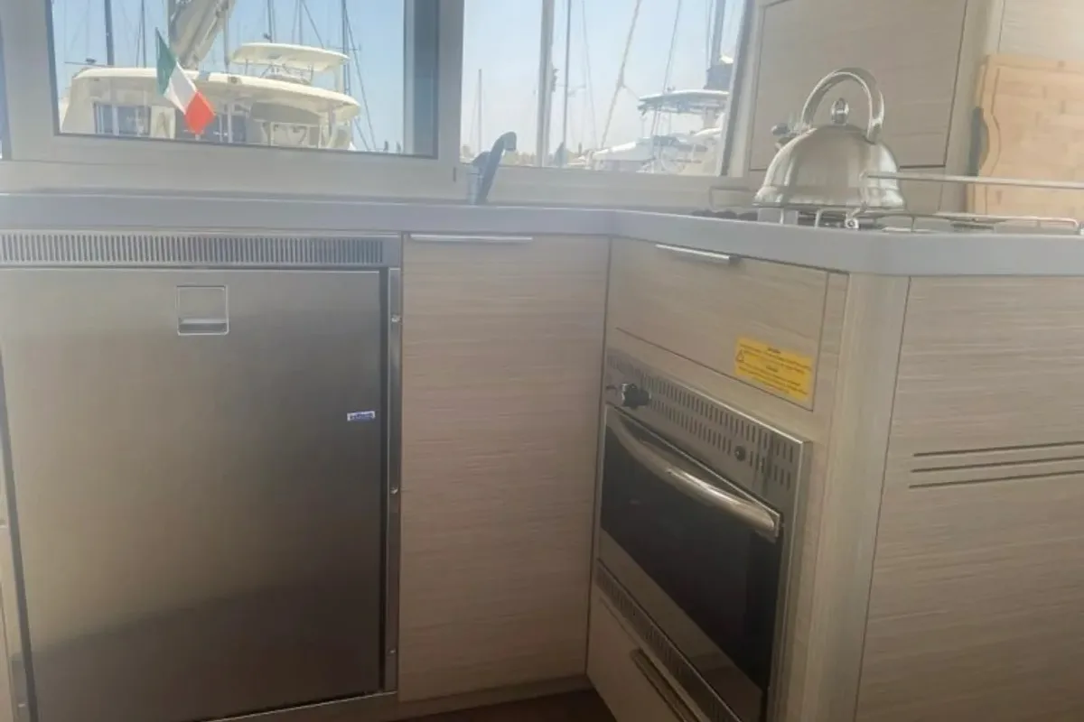 Galley of Maresueno, a Lagoon 40 catamaran at Municipal Unit of Lefkada, Greece