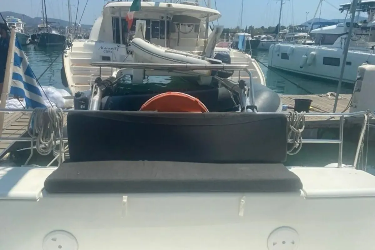 Deck of Maresueno, a Lagoon 40 catamaran at Municipal Unit of Lefkada, Greece