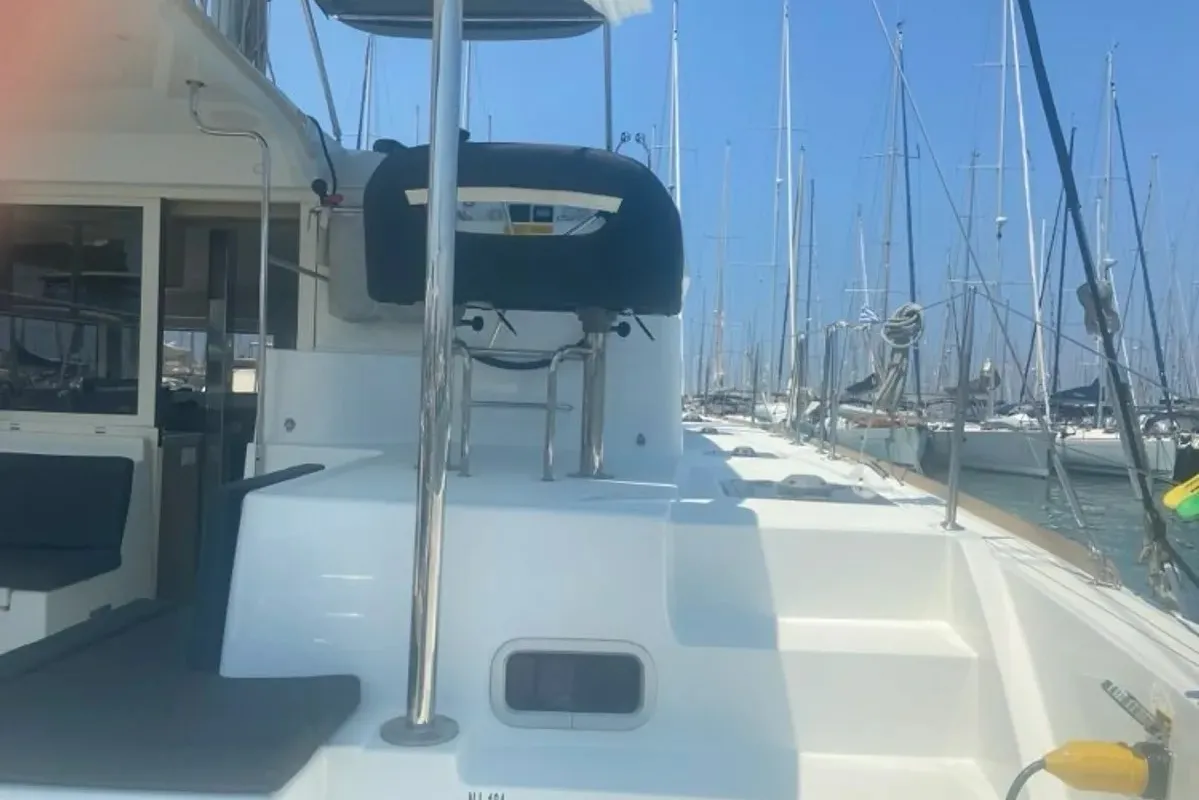 Deck of Maresueno, a Lagoon 40 catamaran at Municipal Unit of Lefkada, Greece
