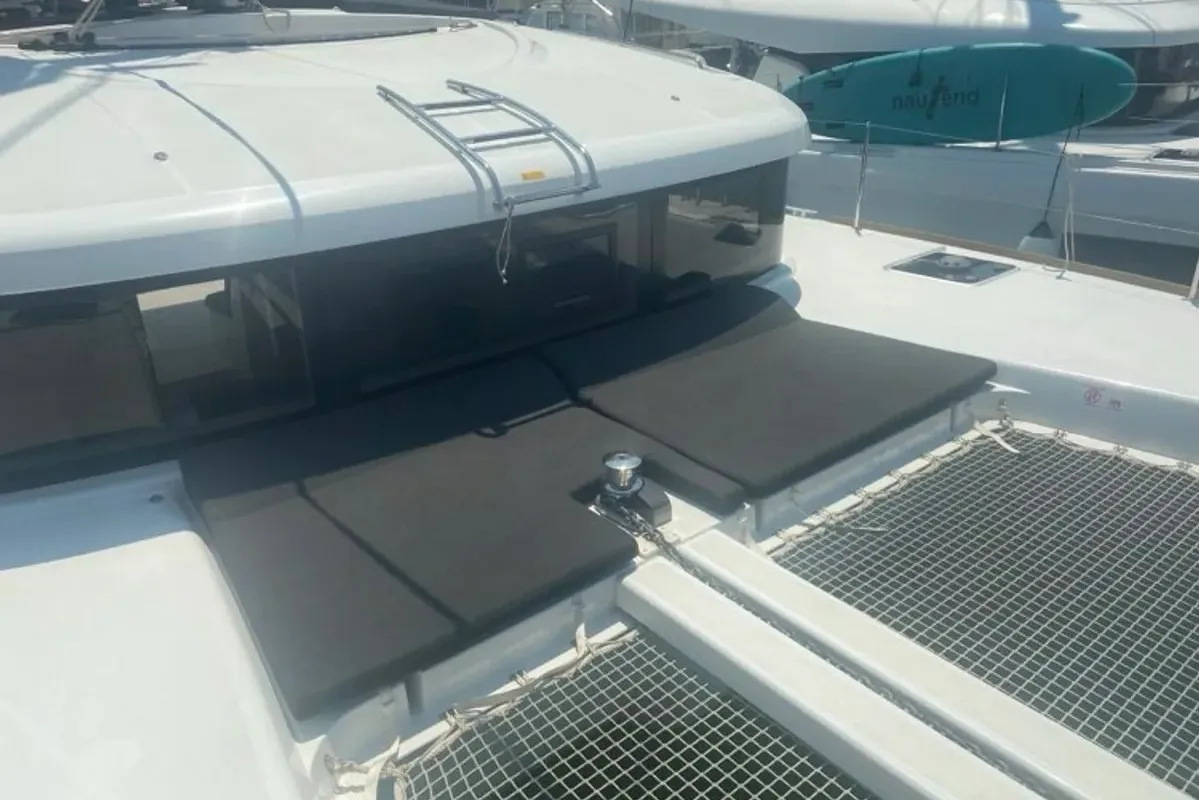 Deck of Maresueno, a Lagoon 40 catamaran at Municipal Unit of Lefkada, Greece