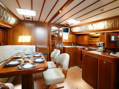 Salon of Parte II, a Ocean Star 51.2 sailboat at Athens, Greece