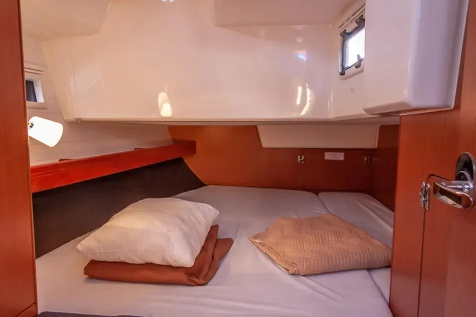 Cabin on Quintessa, a Bavaria Cruiser 41 sailboat at Municipal Unit of Lefkada, Greece
