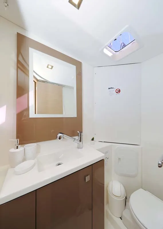 Head on Tu Tamo 2, a Fountaine Pajot Lucia 40 catamaran at Grad Pula, Croatia