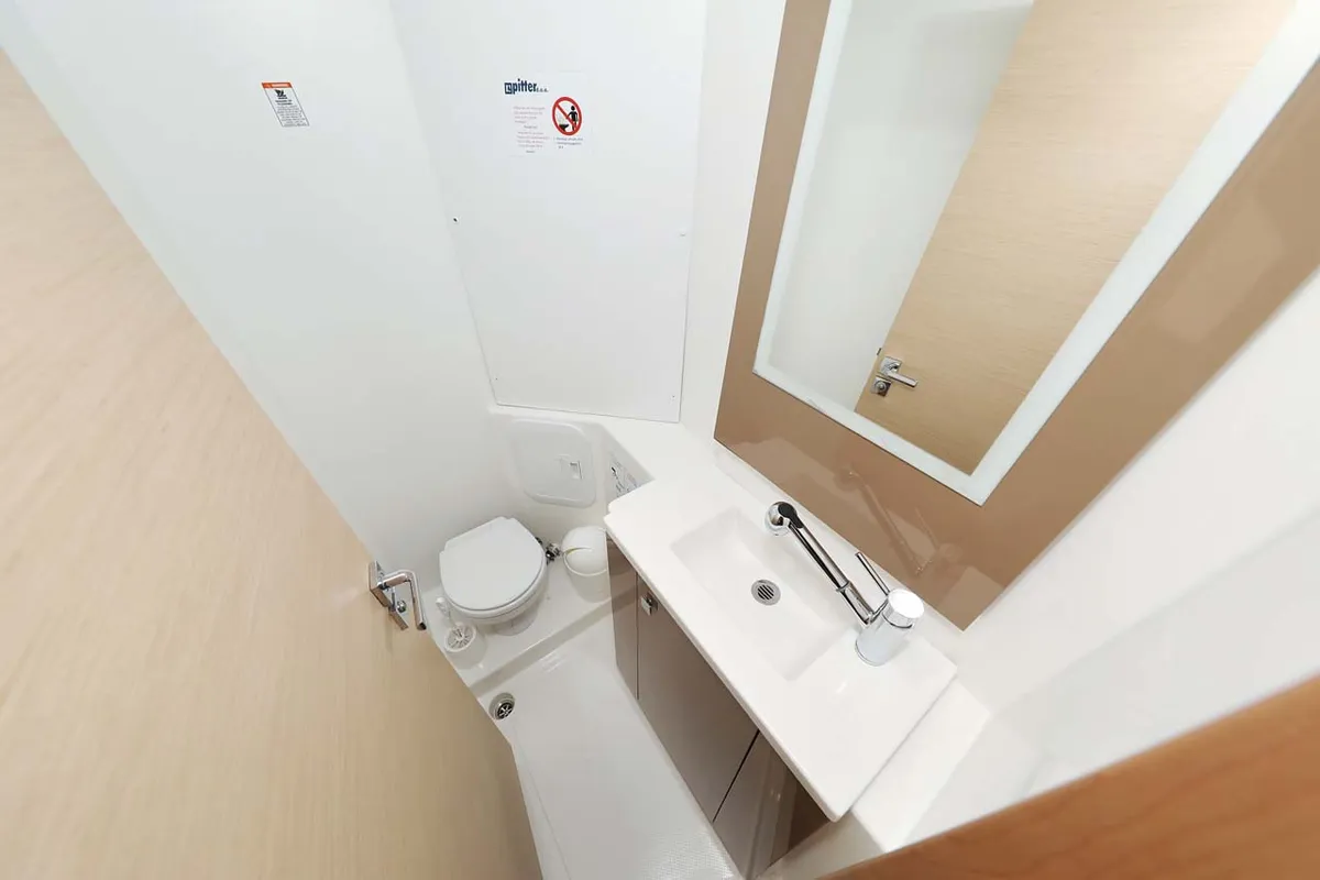 Head on Tu Tamo 2, a Fountaine Pajot Lucia 40 catamaran at Grad Pula, Croatia