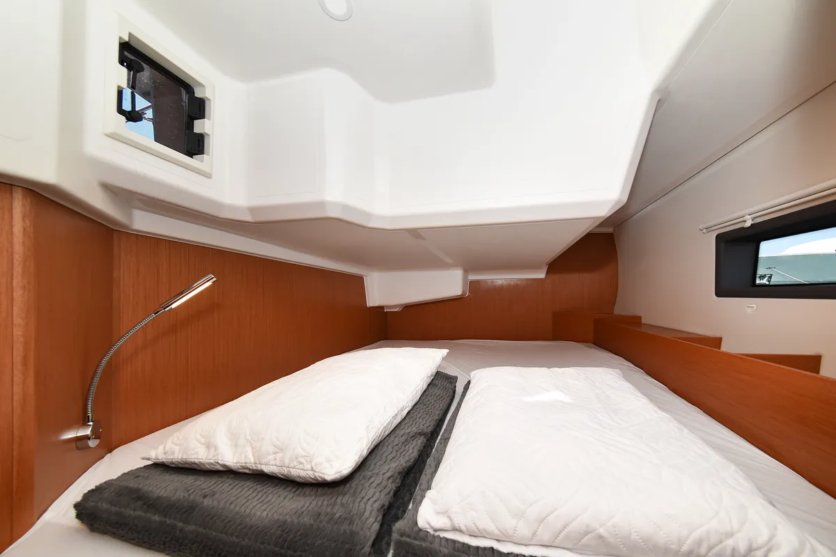 Cabin on Dna, a Bavaria C42 sailboat at Zadar, Croatia