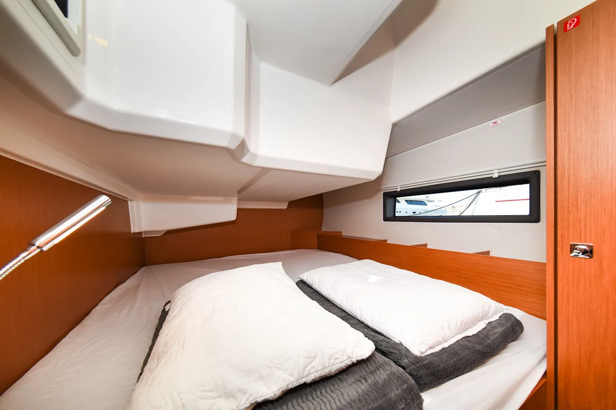 Cabin on Dna, a Bavaria C42 sailboat at Zadar, Croatia