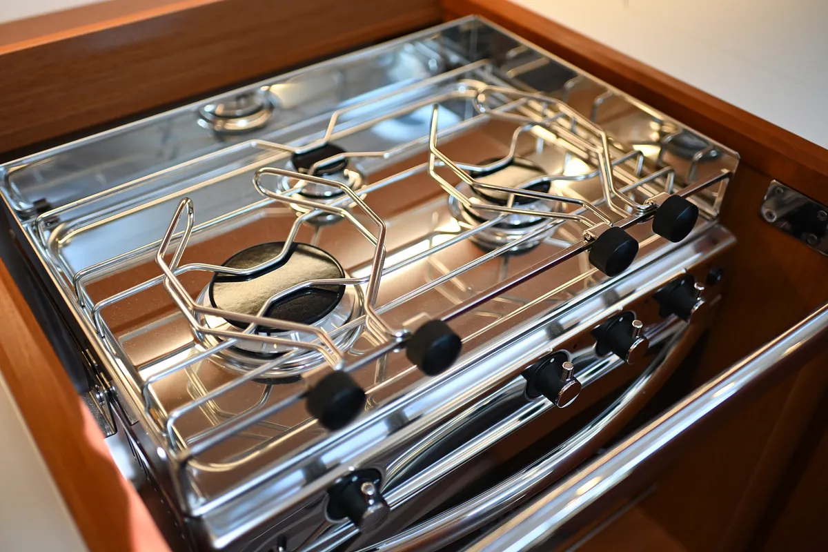 Galley of Dna, a Bavaria C42 sailboat at Zadar, Croatia