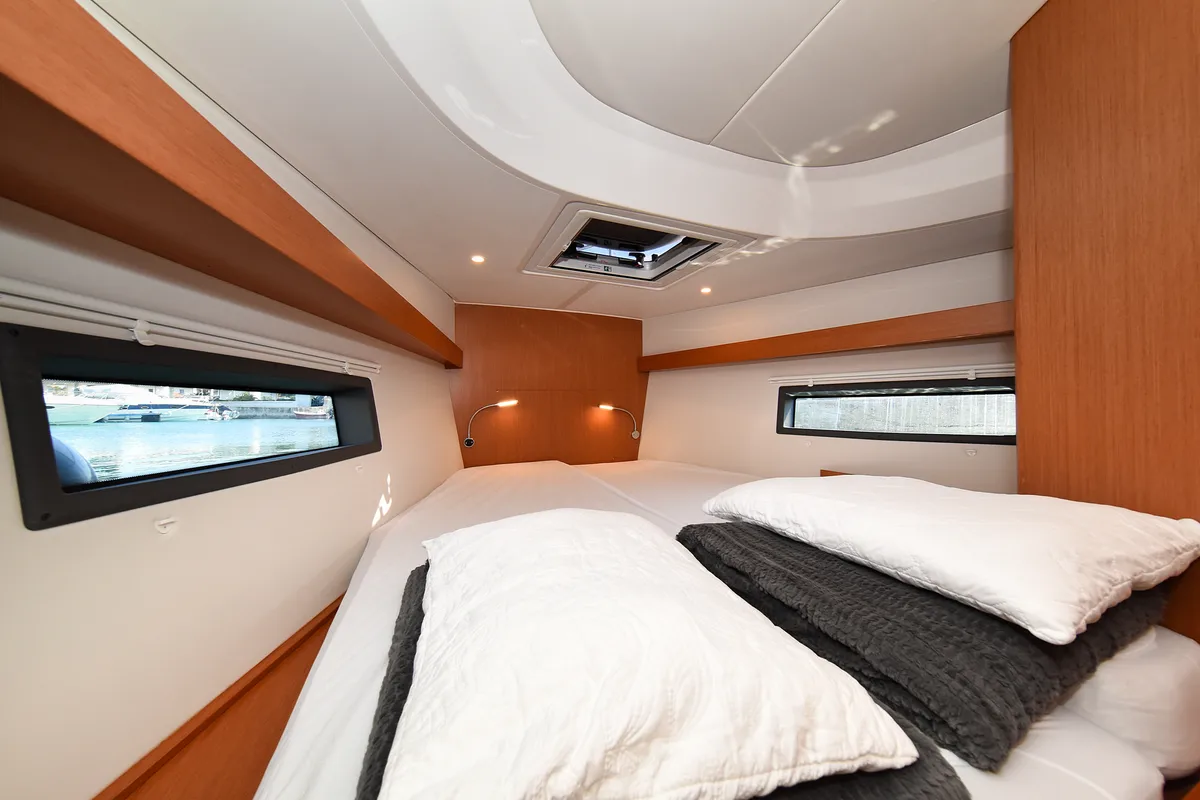 Cabin on Dna, a Bavaria C42 sailboat at Zadar, Croatia