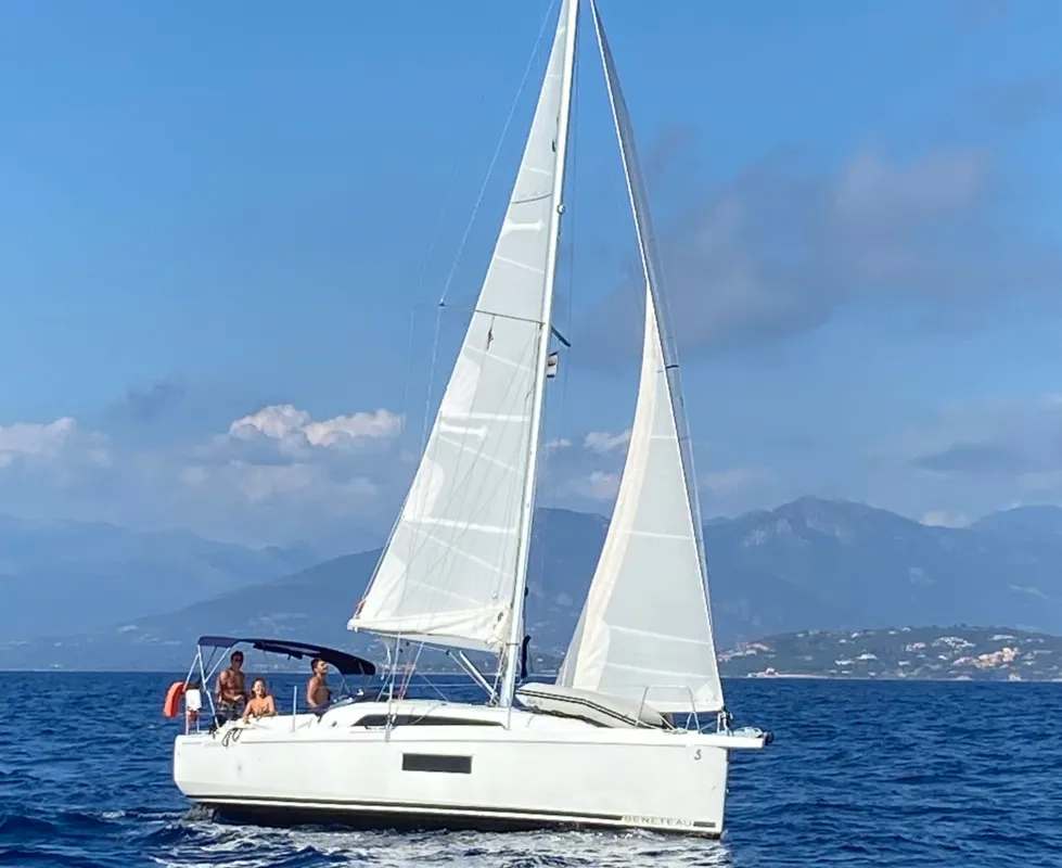 Macarl, a Beneteau Oceanis 30.1 sailboat at Ajaccio, France