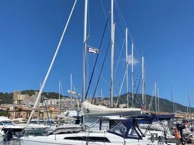 Macarl, a Beneteau Oceanis 30.1 sailboat at Ajaccio, France