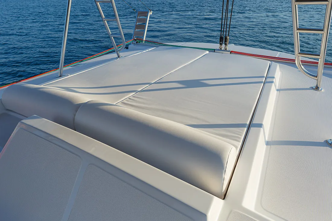 Deck of Paspartu, a Bali 4.1 catamaran at Municipal Unit of Anaktorio, Greece