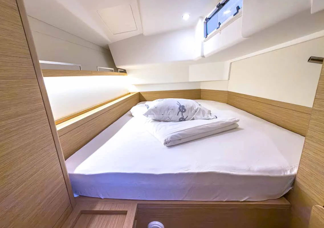 Cabin on Destiny, a Grand Soleil 44 Performance sailboat at Grad Pula, Croatia