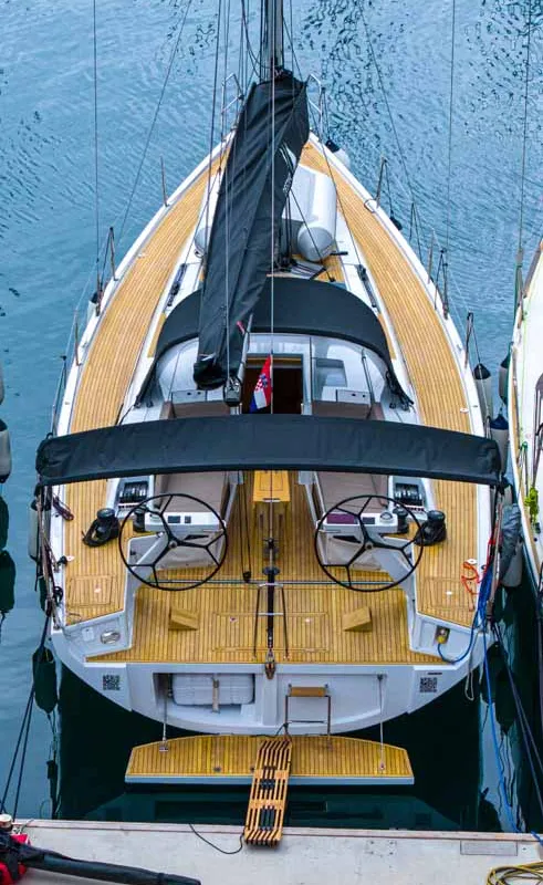 Exterior view of Destiny, a Grand Soleil 44 Performance sailboat at Grad Pula, Croatia