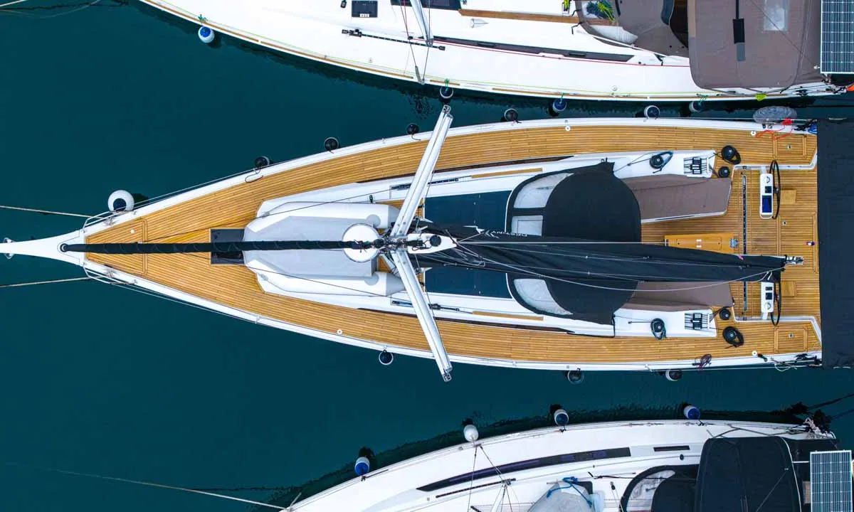 Exterior view of Destiny, a Grand Soleil 44 Performance sailboat at Grad Pula, Croatia