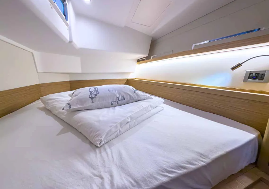Cabin on Destiny, a Grand Soleil 44 Performance sailboat at Grad Pula, Croatia