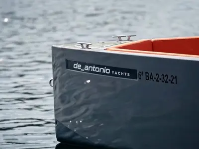Little Moana, a De Antonio D28 Open motorboat at Ibiza, Spain