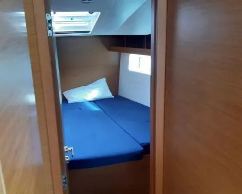Cabin on Zaniah, a Jeanneau 54 sailboat at Salerno, Italy