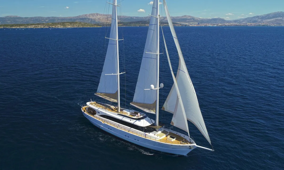 Exterior view of Acapella, a Custom Made Acapella sailboat at Split, Croatia