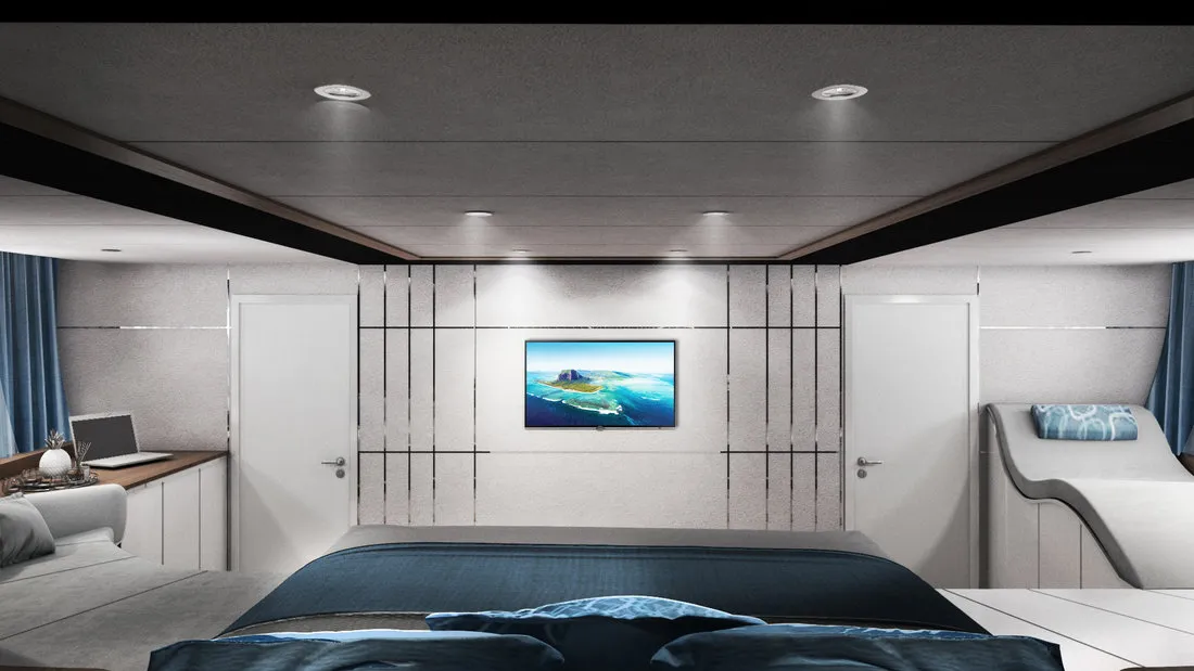 Cabin on Acapella, a Custom Made Acapella sailboat at Split, Croatia