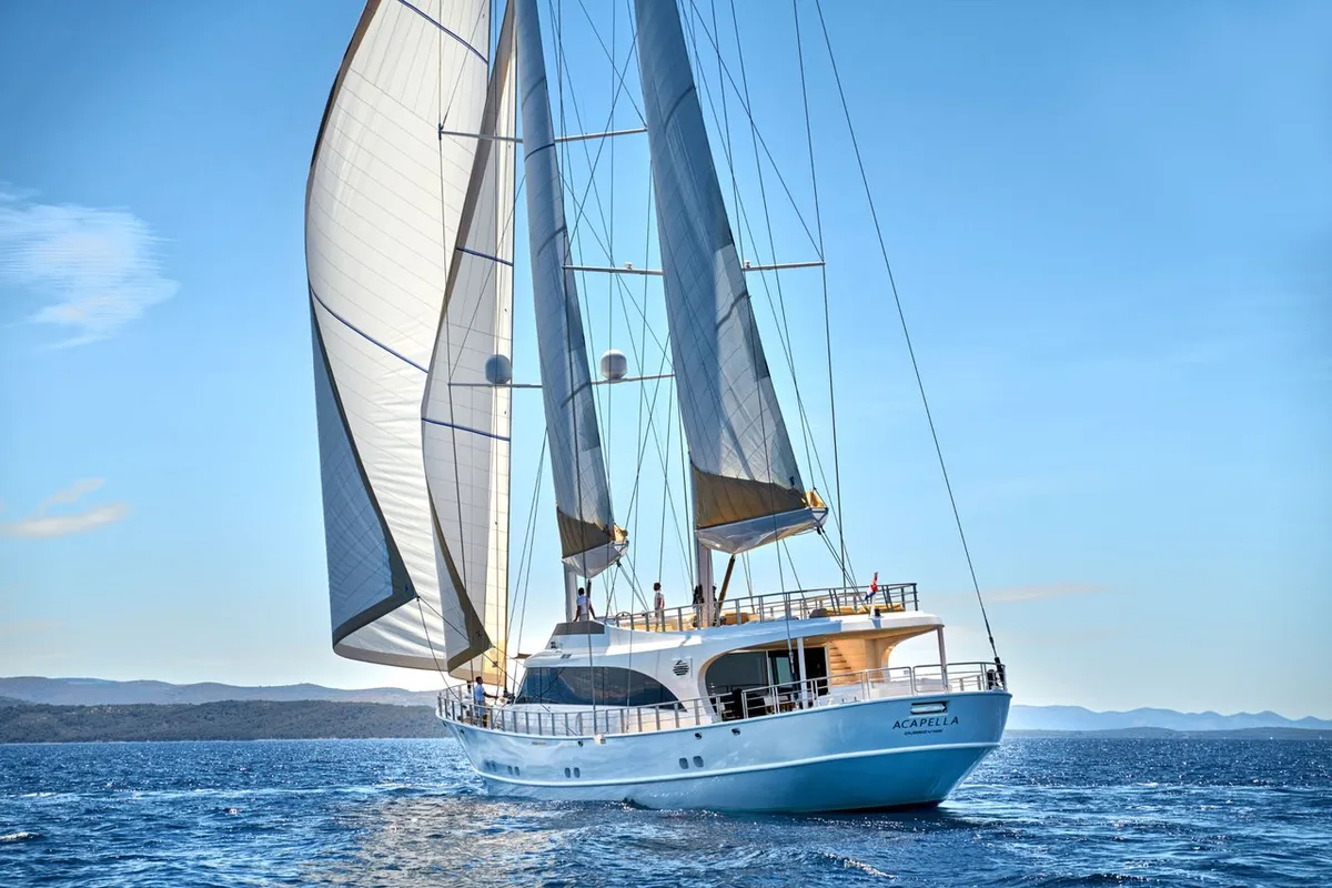 Exterior view of Acapella, a Custom Made Acapella sailboat at Split, Croatia