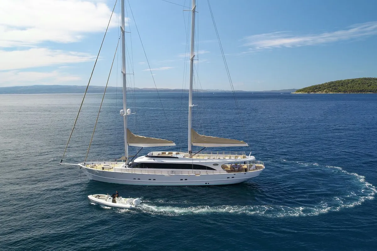Exterior view of Acapella, a Custom Made Acapella sailboat at Split, Croatia