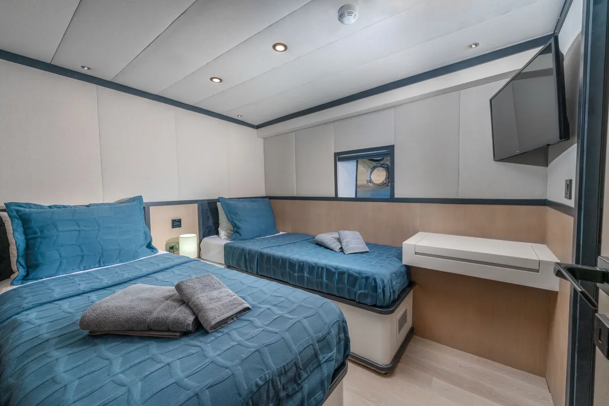 Cabin on CALM DOWN, a Gulet Custom built 183 motor yacht at Bodrum, Turkey