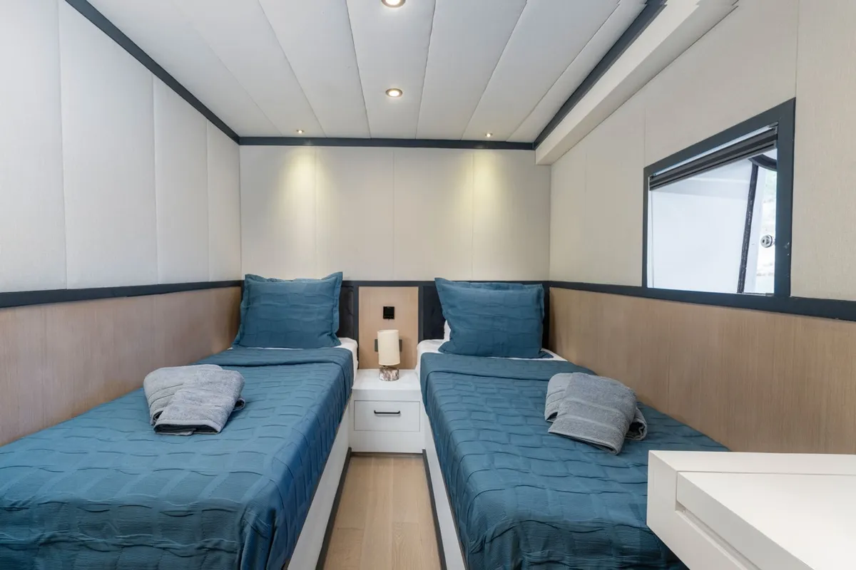 Cabin on CALM DOWN, a Gulet Custom built 183 motor yacht at Bodrum, Turkey