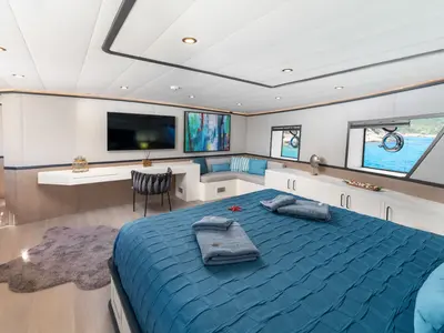 Cabin on CALM DOWN, a Gulet Custom built 183 motor yacht at Bodrum, Turkey