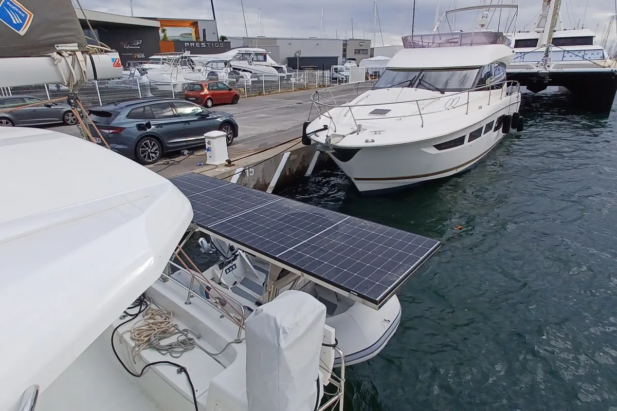 Exterior view of EVERDREAM, a Excess 11 catamaran at Ajaccio, France