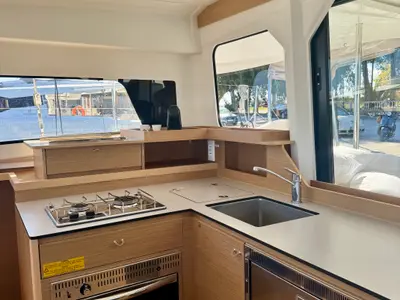 Galley of HELLENIC BREEZE, a Excess 11 catamaran at Preveza, Greece