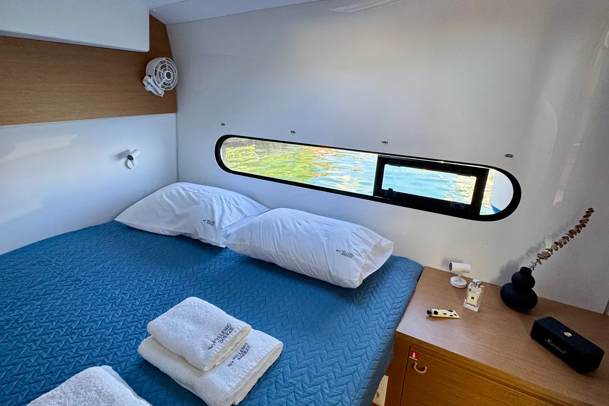 Cabin on HELLENIC BREEZE, a Excess 11 catamaran at Preveza, Greece