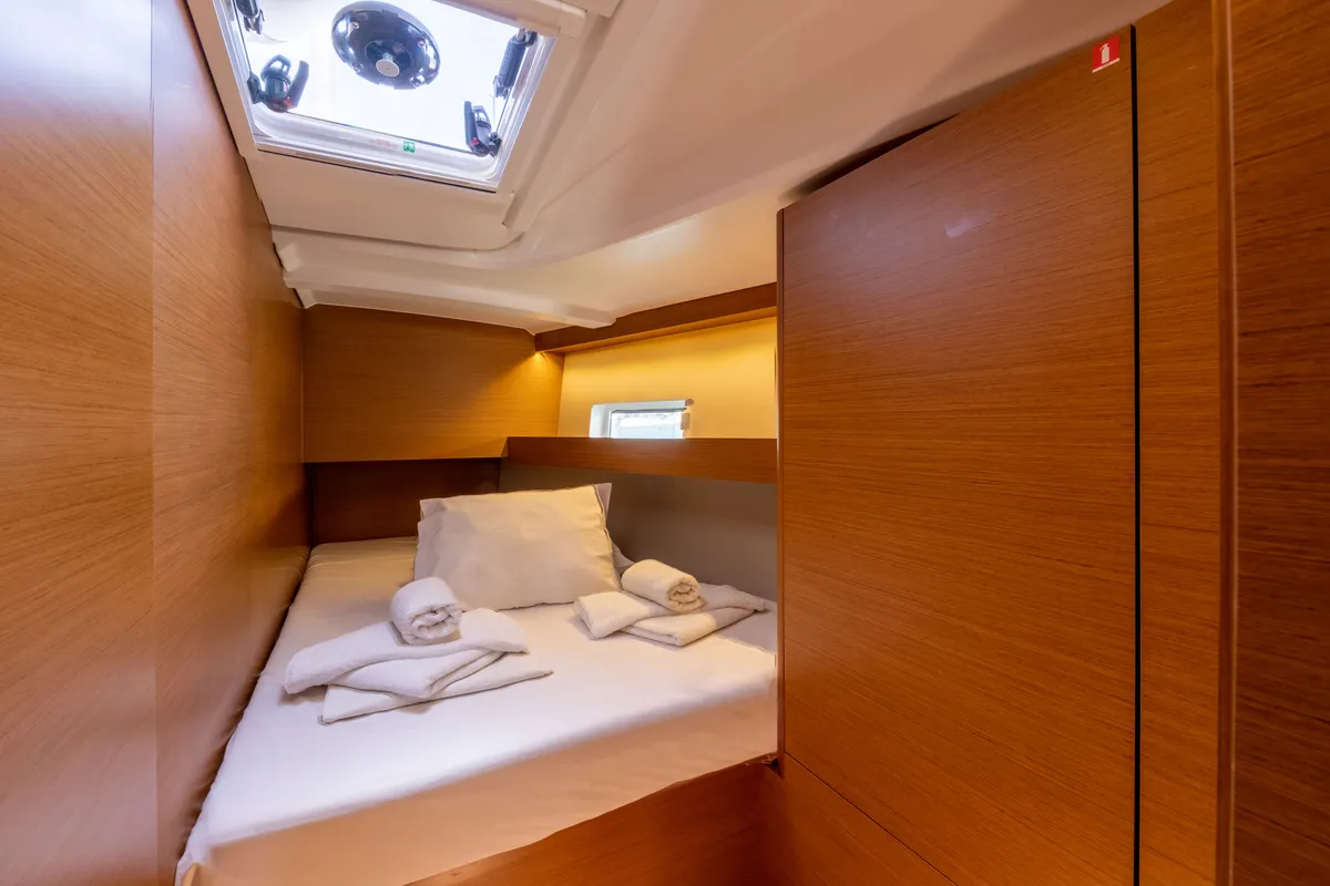 Cabin on Mare Mia, a Jeanneau Sun Odyssey 490 sailboat at Marpissa, Greece