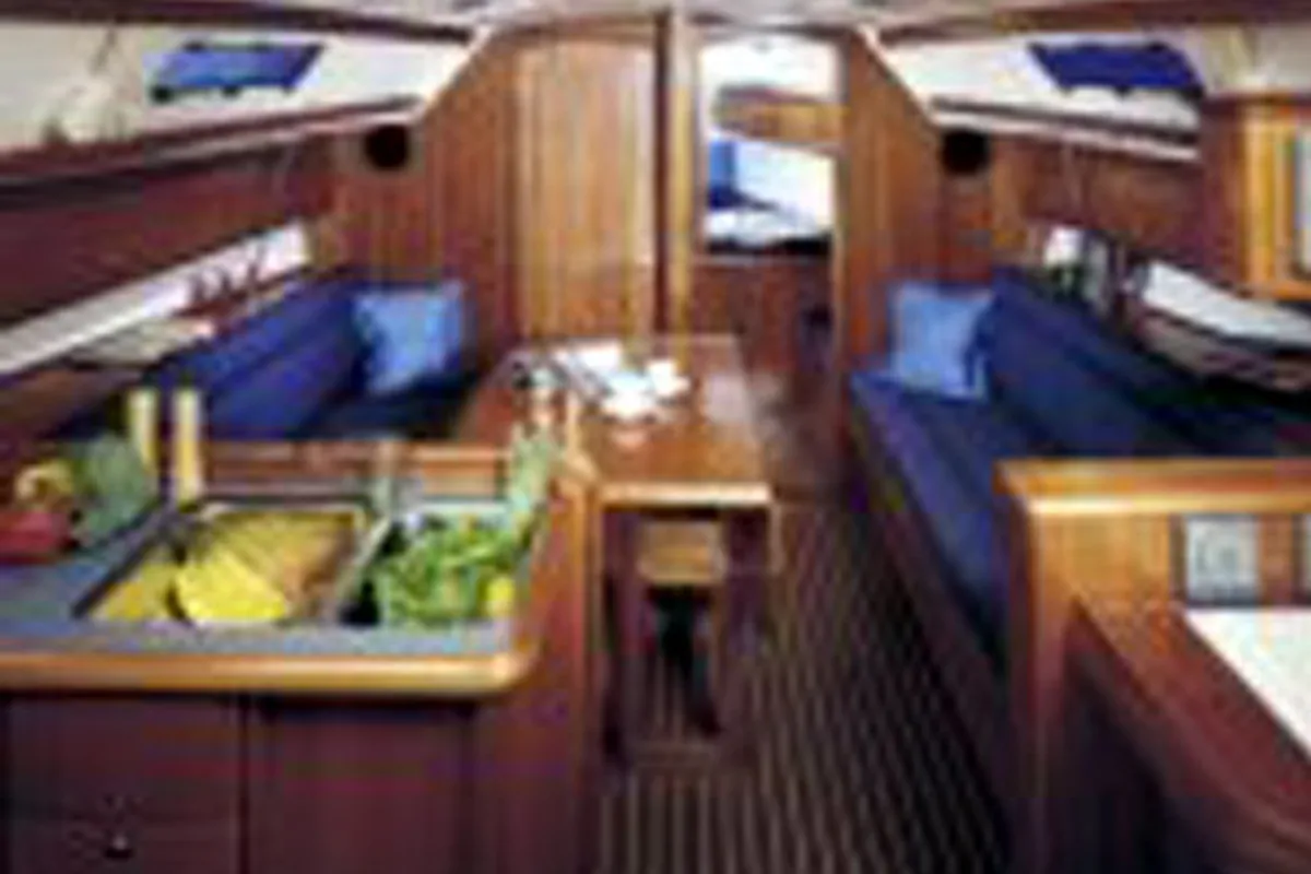 Galley of Marianna, a Bavaria 36 Cruiser sailboat at Municipal Unit of Ellomenos, Greece