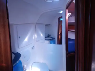 Head on Marianna, a Bavaria 36 Cruiser sailboat at Municipal Unit of Ellomenos, Greece
