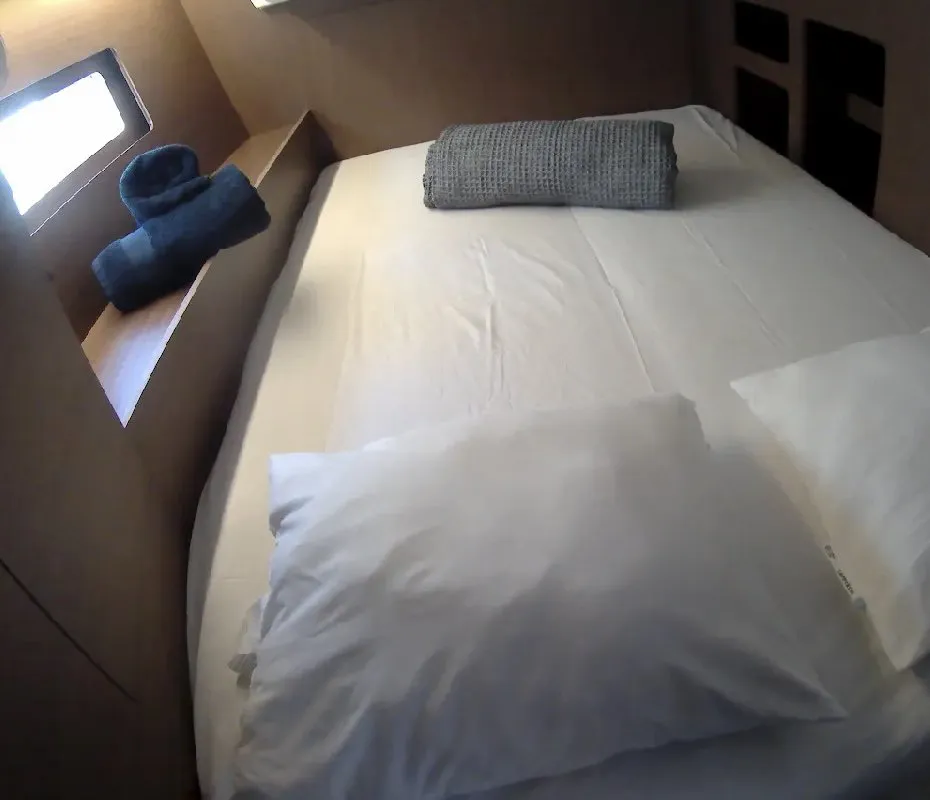 Cabin on Cookie, a Beneteau Oceanis 46.1 sailboat at Preveza, Greece