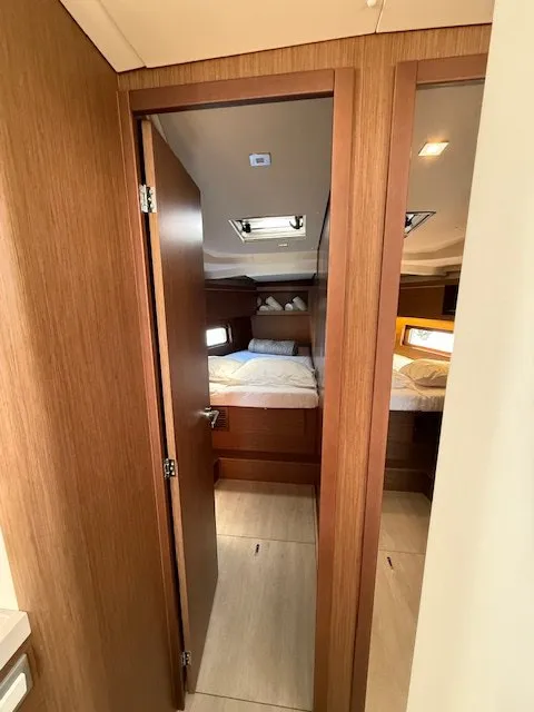 Cabin on Cookie, a Beneteau Oceanis 46.1 sailboat at Preveza, Greece