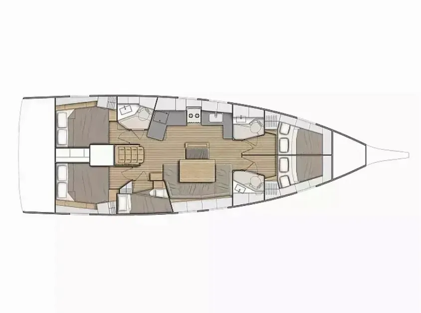 Cookie, a Beneteau Oceanis 46.1 sailboat at Preveza, Greece